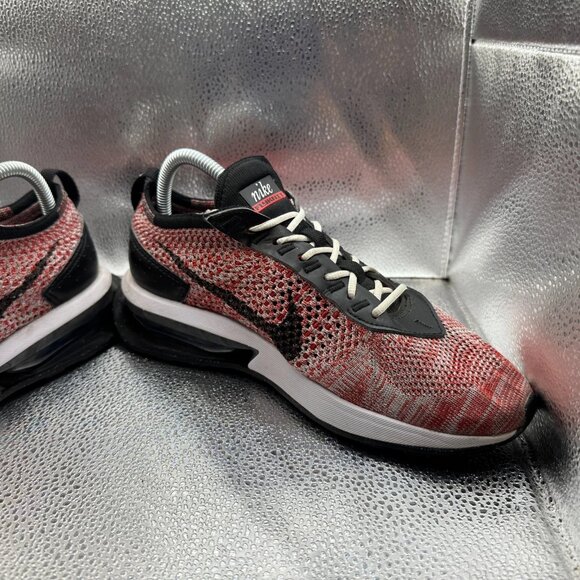 Size 7.5 Nike Air Max Flyknit Red Black Gray Mens Running Shoes FD2764-600 - Picture 5 of 10